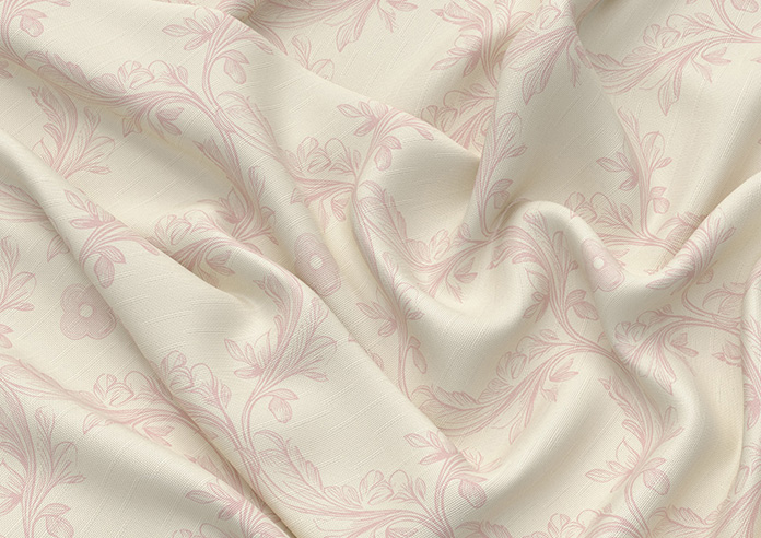 Trellis Prints, Vine and Bloom Romsey Rosies Pink - Roman Blind - Image 4